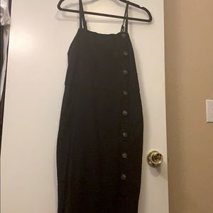 Split Cami Black Dress